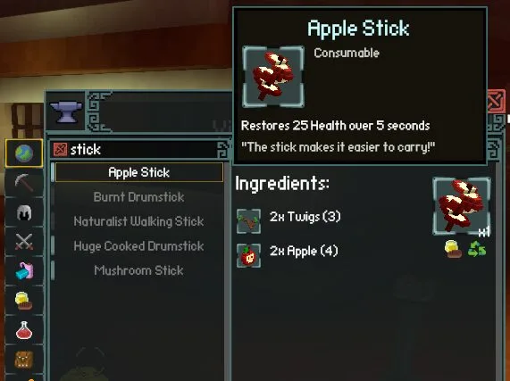 Crafting a simple recipe