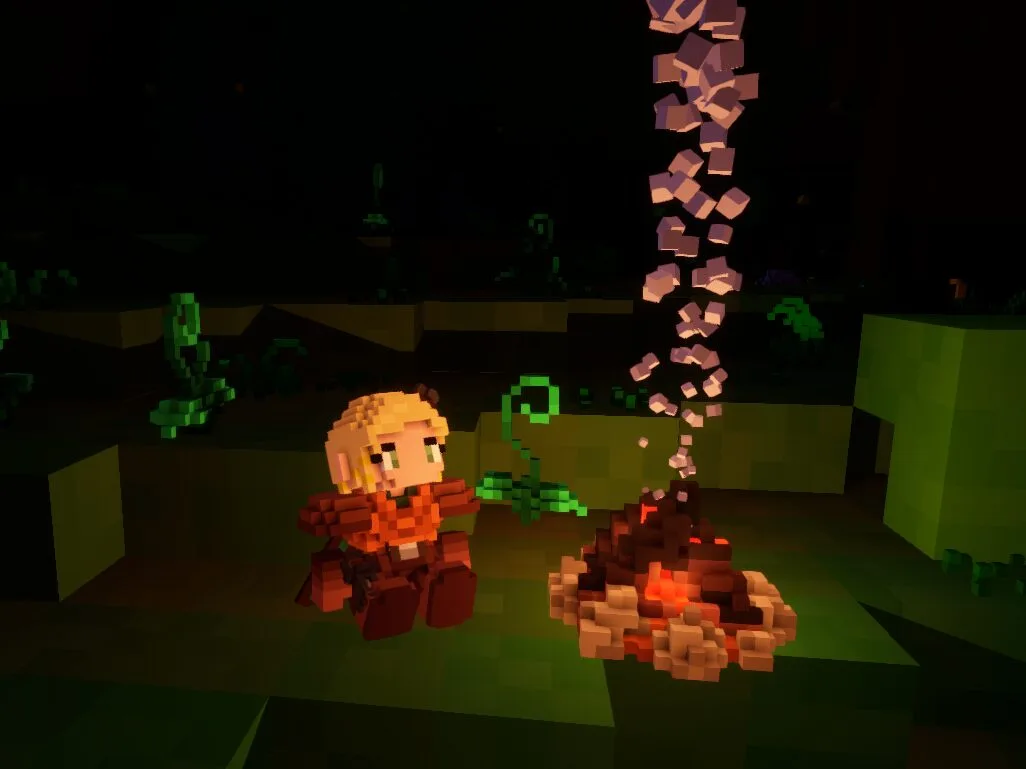 Campfire, used as a waypoint